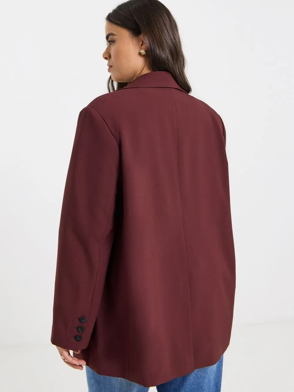 - oversized blazer met enkele rij knopen*Simply Be Clearance