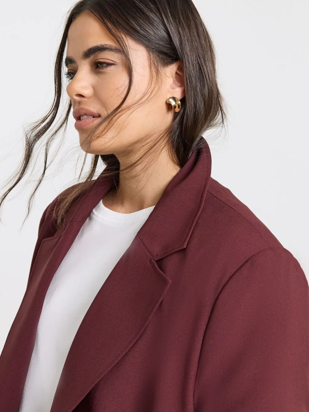 - oversized blazer met enkele rij knopen*Simply Be Clearance