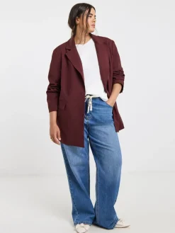 - oversized blazer met enkele rij knopen*Simply Be Clearance