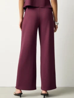 Bordeauxrood - Wide Leg Compact Trousers*Next Online