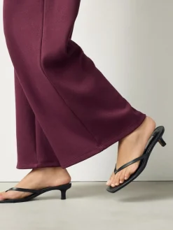 Bordeauxrood - Wide Leg Compact Trousers*Next Online