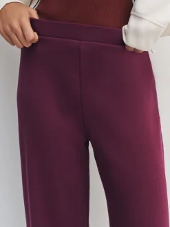 Bordeauxrood - Wide Leg Compact Trousers*Next Online