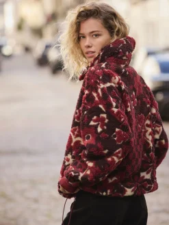 - Jacquard Teddy Borg Quarter Zip Fleece Sweatshirt*Next Best