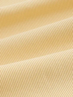 Boter Geel - Geribbelde top met ronde hals en lange mouwen*Next Sale