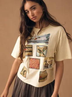 Boter Geel - Sequin Patch Graphic Duck Short Sleeve Crew Neck T-Shirt*Next Sale