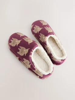 Bourgondische Hamish The Highland Cow - Pantoffels*Next Sale