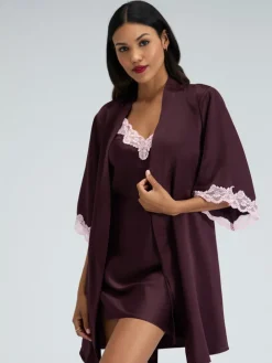 Amelia Satin Short Robe*Boux Avenue Sale