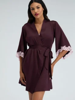 Amelia Satin Short Robe*Boux Avenue Sale