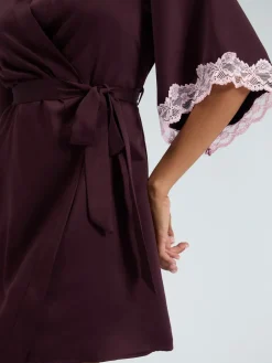 Amelia Satin Short Robe*Boux Avenue Sale