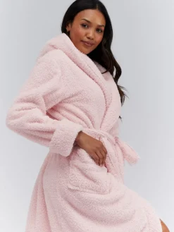 Fluffy Boucle Long Dressing Gown*Boux Avenue Clearance