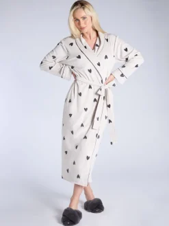 Heart Velour Long Robe*Boux Avenue Outlet