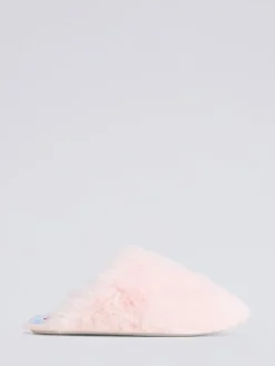 Plush Cherry Embroidered Sole Mule Slippers*Boux Avenue Sale