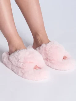 Ridge Sole Cross Band Slippers*Boux Avenue Hot