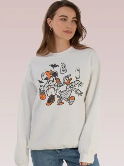 Disney Minnie Mouse Sketch Halloween Sweatshirt*Brands In Clearance
