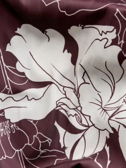 Brdeauxrood/ecru - Kew Collection Satin Midi Skirt*Next Hot