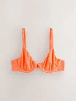 Bright Orange Crinkle - Beugelbikinitop zonder vulling*Next Hot