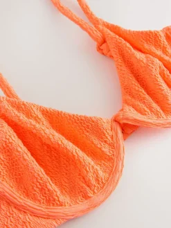Bright Orange Crinkle - Beugelbikinitop zonder vulling*Next Hot