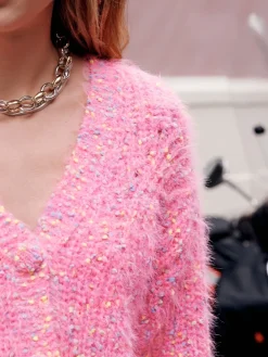 - Fuzzy Texture V-Neck Cardigan*Next Discount