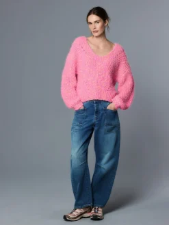 - Fuzzy Texture V-Neck Knitted Jumper*Next