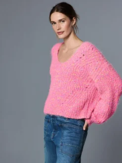 - Fuzzy Texture V-Neck Knitted Jumper*Next