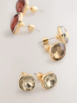 Brons - Jewel Stud Earrings 3 Pack*Next