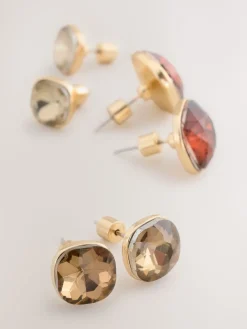 Brons - Jewel Stud Earrings 3 Pack*Next