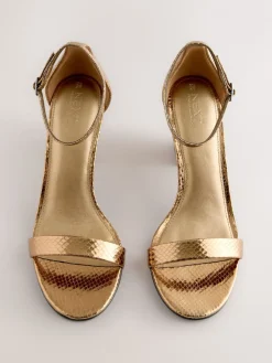 Brons - Sandalen met blokhak*Next Outlet