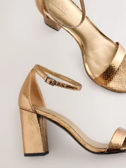 Brons - Sandalen met blokhak*Next Outlet