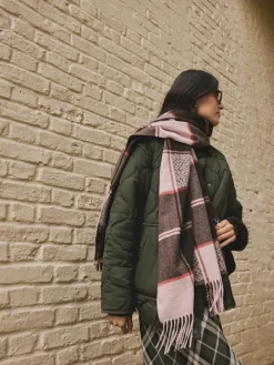 Brown Textured Check - Halfzware sjaal*Next