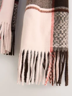 Brown Textured Check - Halfzware sjaal*Next