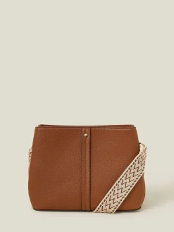 - Faux Leather Webbing Strap Cross-Body Bag*Accessorize Clearance