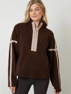 - Half Zip Contrast Trim Borg Fleece*Another Sunday Clearance