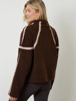 - Half Zip Contrast Trim Borg Fleece*Another Sunday Clearance