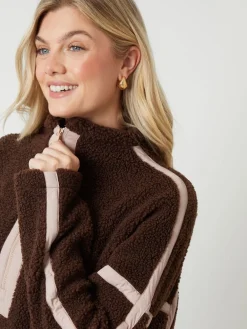 - Half Zip Contrast Trim Borg Fleece*Another Sunday Clearance