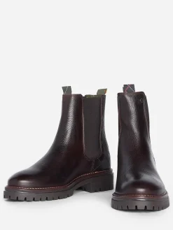 - ® Evie leren Chelsea-laars*Barbour New