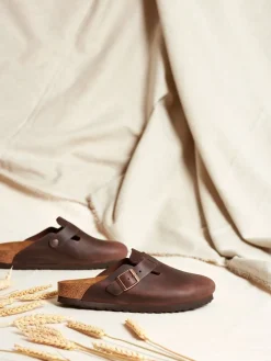 - Boston klompen van geolied leer*Birkenstock Hot