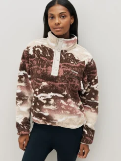 - Helvetia™ II Cropped fleece met print en halve drukknoopsluiting*Columbia Clearance