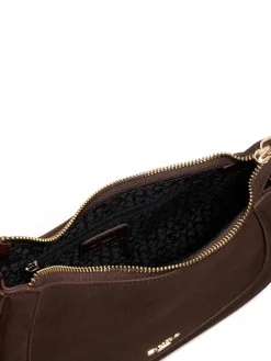 Bruin - Direction Small nette schoudertas met ronde hals*Dune London Online