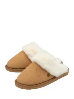 - Faux Suede Mule Slippers Fur Collar*Dunlop New