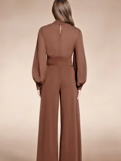 - HotSquash jumpsuit met wijde pijpen en blousonmouwen*Hot Squash Clearance