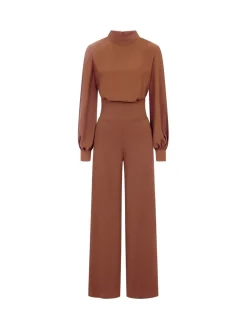 - HotSquash jumpsuit met wijde pijpen en blousonmouwen*Hot Squash Clearance