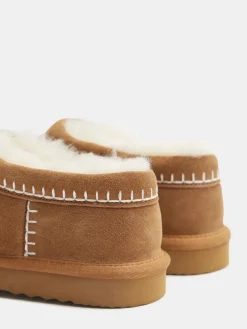 - Padded Collar Shearling Snug Slippers*Hush Outlet