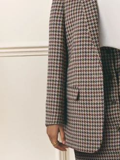 - Heritage Dogtooth Check Blazer with Wool*Laura Ashley Online