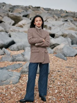 - Heritage Dogtooth Check Blazer with Wool*Laura Ashley Online