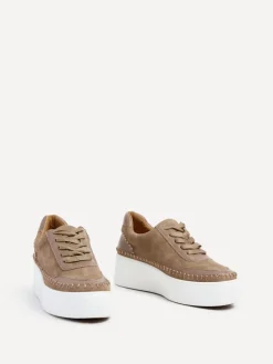 - - Harlem sneakers met plateauzool van imitatieleer*Linzi Clearance