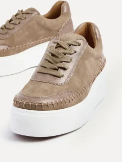 - - Harlem sneakers met plateauzool van imitatieleer*Linzi Clearance