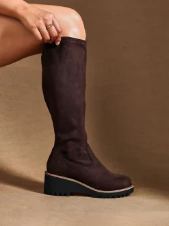 - Maintain Stretch High Leg Wedge Boots*Linzi