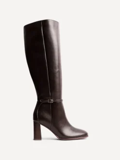 - Midtown Block Heel High Leg Boots With Buckle Detail*Linzi Discount