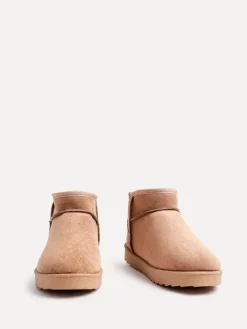 Bruin - Mini Addy enkellaarzen van imitatiesuède met voering*Linzi Sale