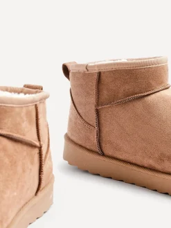 Bruin - Mini Addy enkellaarzen van imitatiesuède met voering*Linzi Sale